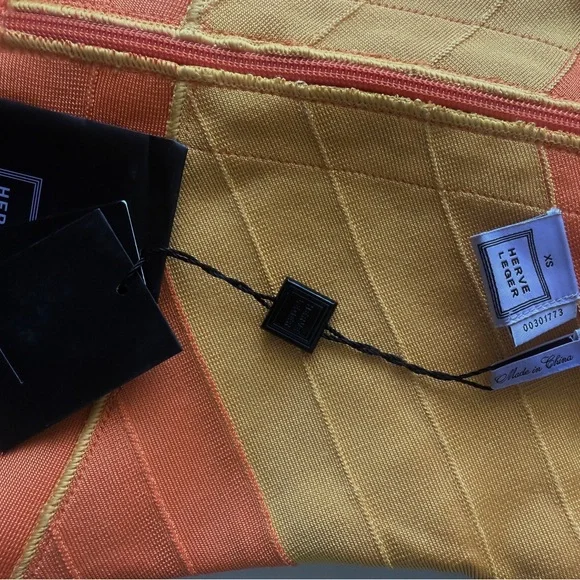 Herve Leger Orange and Yellow Swimsuit - Picture 3 of 6